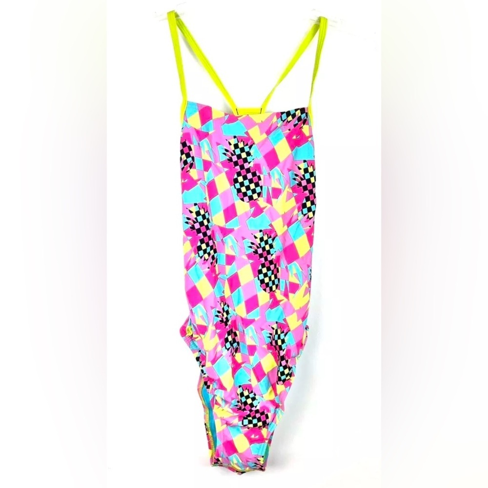 Speedo Women’s Pink Multicolored One Piece Swimsuit Size 10